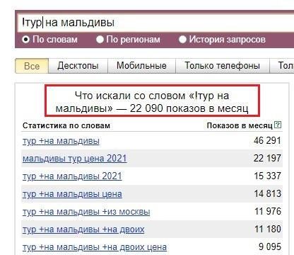 уточненная частотность поисковых запросов